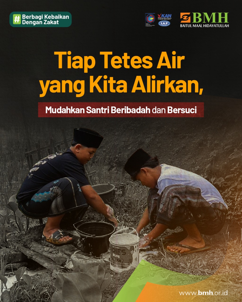 Sedekah Air Bersih Untuk Mudahkan Santri Bersuci